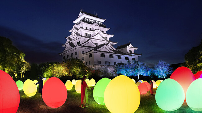 10/8チケット発売開始!広島県福山市福山城「チームラボ 福山城 光の祭」開催!