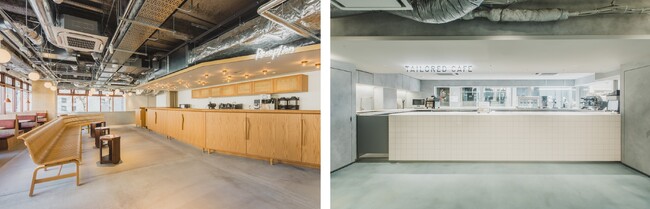 左）KITASANDO COFFEE下北沢店、右）TAILORED CAFE SHIBUYA