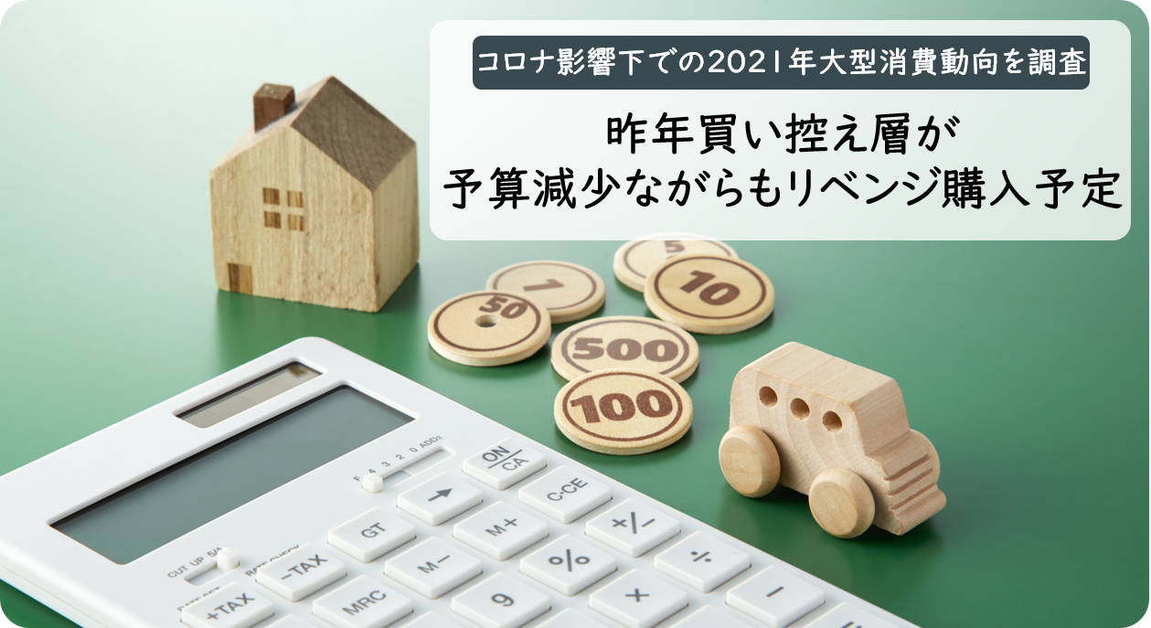 【調査リリース】コロナ影響下での2021年大型消費動向を調査　昨年買い控え層が予算減少ながらもリベンジ購入予定