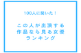 この人が出演する作品なら見る女優ランキング【100人へのアンケート調査】