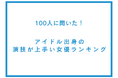 アイドル出身の演技が上手い女優ランキング【100人へのアンケート調査】