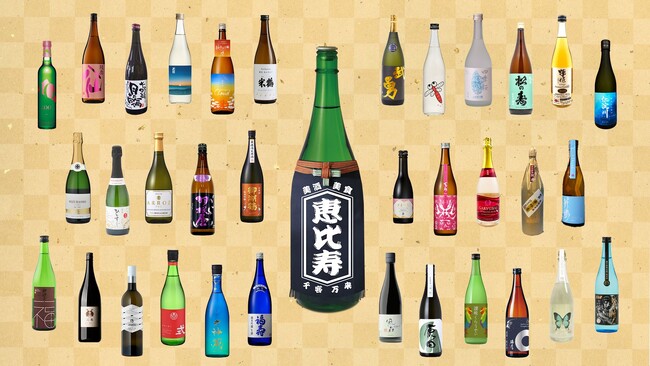 全国34蔵、合計100種類以上の日本酒が利き酒できる