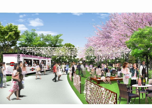 東京ミッドタウン Midtown Blossom 14 開催 屋外カフェ Martini Blossom Lounge オープン バカルディ ジャパン株式会社のプレスリリース