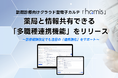 訪問診療向けクラウド型電子カルテ「homis」、薬局と情報共有できる「多職種連携機能」をリリース
