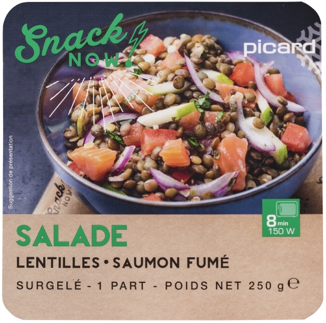 レンズ豆とスモークサーモンのサラダ