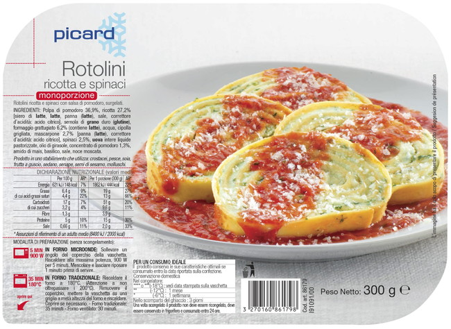 リコッタとほうれん草のロトリーニトマトソース