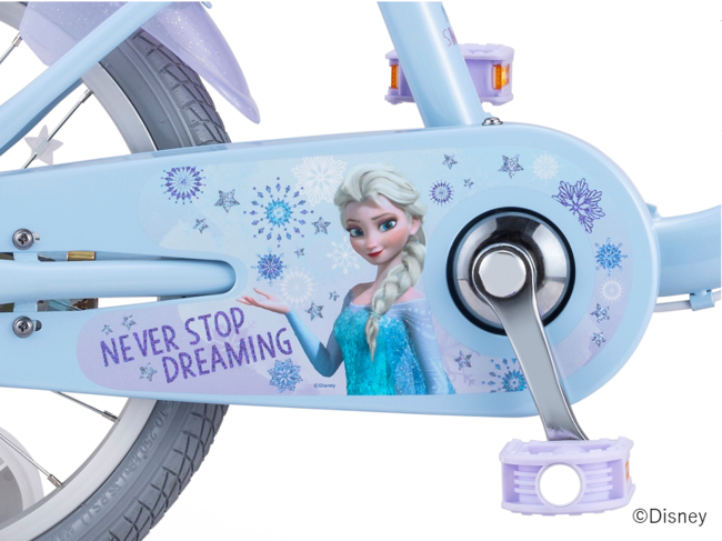 アナと雪の女王 18インチ子供用自転車 ハート型ペダル 宝石型バブル 