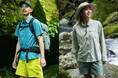 汗に反応して、動いても涼しいコロンビア独自の冷却機能と軽量性で、夏の山を楽しむ『Trail Rush Collection』