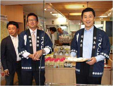 みらいふくしまの活動 福島のお米で作ったおにぎりの販売のお手伝い