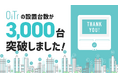 「OiTr」設置台数が3,000台を突破 – 商業施設、公共施設、オフィス、学校で生理用ナプキンを無料提供