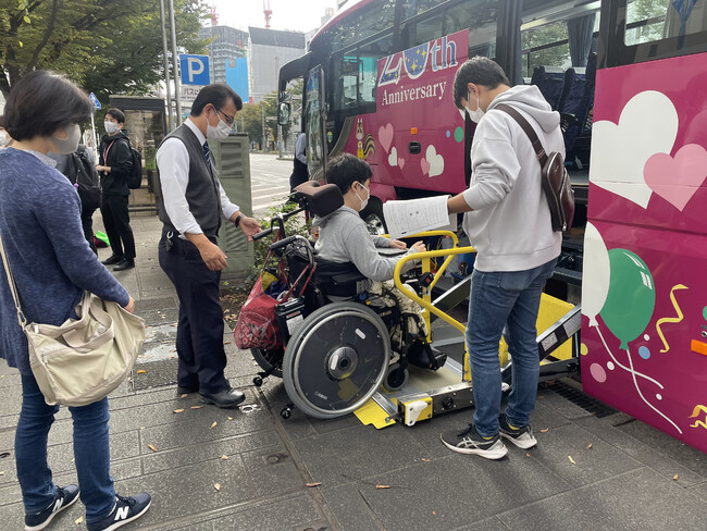 2022年10月実施時のバス乗車の様子