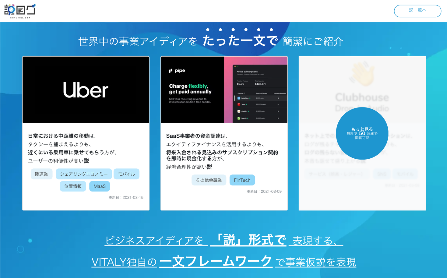 海外ベンチャーの調査を 1社10秒 で実現できる新サービス 説ログ をリリース 株式会社ビタリーのプレスリリース