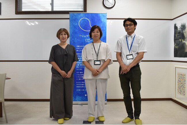 （左から）モーハウス光畑社長・弊社代表鈴木さちよ・東海村　石井様