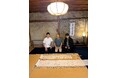 永楽屋が高山寺へ手描き手ぬぐいを奉納