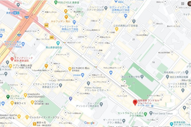 【地図】池田地球 青山ショールーム