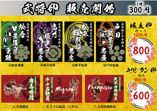 島原城の武将印一覧