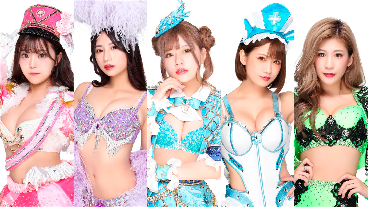 バーレスク東京の人気選抜メンバー５名（もも、神山みれい、らんか