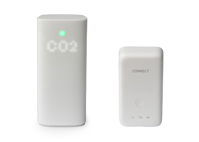 （左）コネクトCO2センサ　（右）コネクトセルラー