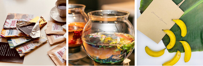 |コーヒー豆・チョコレート・ケーキ|YOSANO ROASTER KYOTO、 |ハーブティー・焼き菓子|33cha、 |皮まで食べられるバナナ|京都はんなりばなな |コーヒー豆・チョコレート・ケーキ|YOSANO ROASTER KYOTO、 |ハーブティー・焼き菓子|33cha、 |皮まで食べられるバナナ|京都はんなりばなな