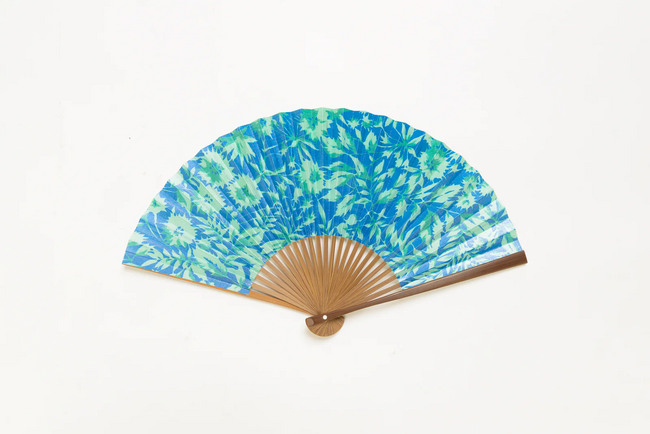 Botanicalflower Turquoise small｜／fan／fun 千葉晃治