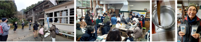 藻塩づくりは廃校で開催。本来は釜炊きですが、この日はお手軽に鍋で調理!白くドロドロになったら絞って完成です! 藻塩づくりは廃校で開催。本来は釜炊きですが、この日はお手軽に鍋で調理!白くドロドロになったら絞って完成です!