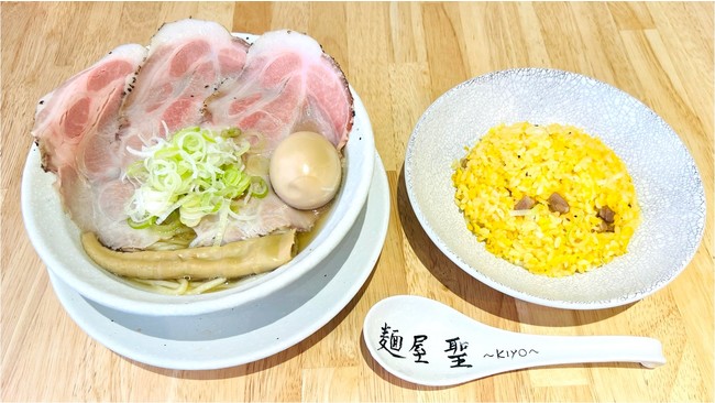 ラーメン淡竹(はちく)+ 半チャーハン+煮卵トッピング