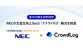NEC×クラウドワークス　販売代理店契約締結　NECが生産性向上SaaS「クラウドログ」導入を推進