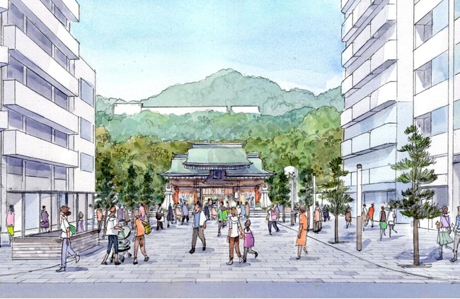 広場と湊川神社をつなぐ景観軸