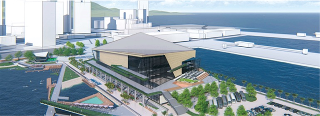 新港第2突堤「大規模多目的アリーナ」（2024年オープン予定）