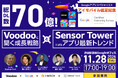 11/28(木)開催 ・リアルイベント!「【祝!来日】総DL数70億!「Voodoo」に聞く成長戦略と「Sensor Tower」によるアプリ最新トレンド」参加無料