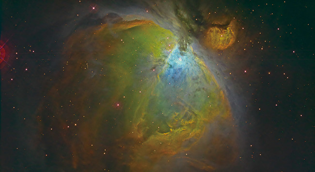 オリオン座大星雲の撮像画像