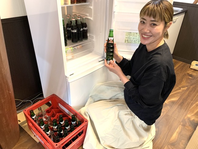ドリンクはリユース瓶で提供