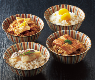 瓢亭おこわ（鯛・栗・穴子・鶏） 6個入6,480円 8個入8,640円