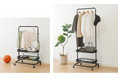 洋服からバッグ等の小物まで。普段使いのアイテムがまとめて収納できる「Athena Life 高さが変えられるハンガーワゴン ブラック」を発売