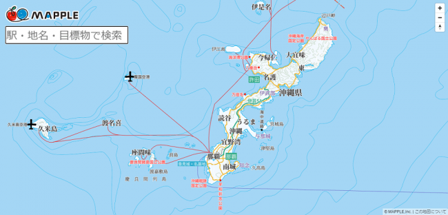 ＜小縮尺地図データベースを活用した「MAPPLEのベクトルタイル」の例1＞