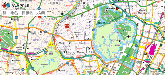 ＜「マップルラボ」第一弾として公開した地図画面（イメージ）＞