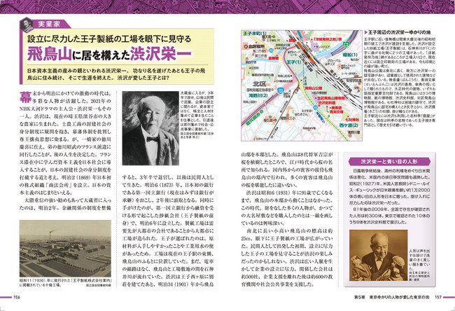 ＜「飛鳥山に居を構えた渋沢栄一」誌面例＞