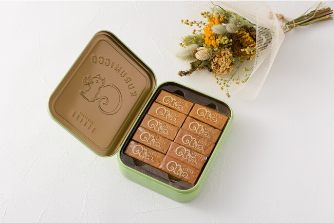 クルミッ子10個入（缶）パステルグリーン 中身