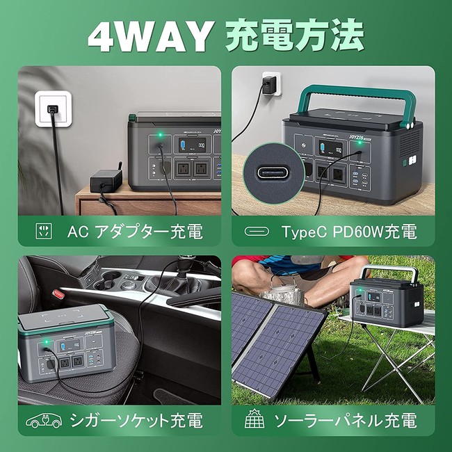 1E01z0G ポータブル電源 1000W 1228Wh/384000mAh