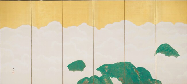 横山大観「群青富士」（左隻）大正6-7（1917-18）頃　静岡県立美術館蔵
