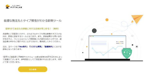 最速1分で業者が見つかる Pittalab診断ツールをリリースしました 株式会社メガのプレスリリース