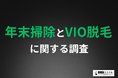 年末掃除に一番時間がかかったのは?面倒な体毛掃除に悩む男性が7割!VIO脱毛で清潔な生活空間を実現できる?