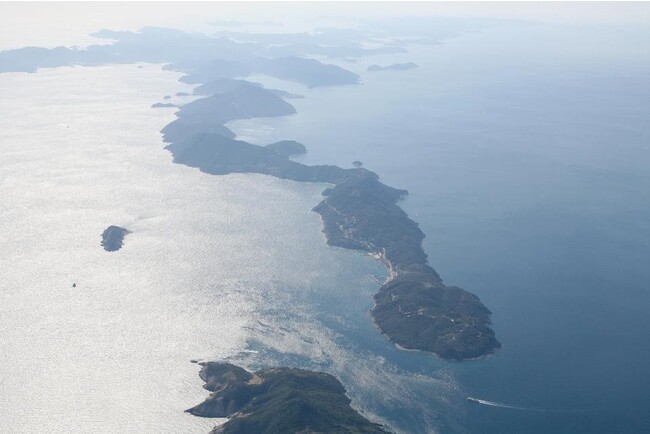 上空からみた新上五島町北部