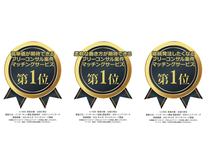 新たな挑戦をするプロフェッショナルを支援するgroovement フリーコンサル 案件マッチングサービス を対象としたリサーチにて3冠達成 株式会社groovementのプレスリリース