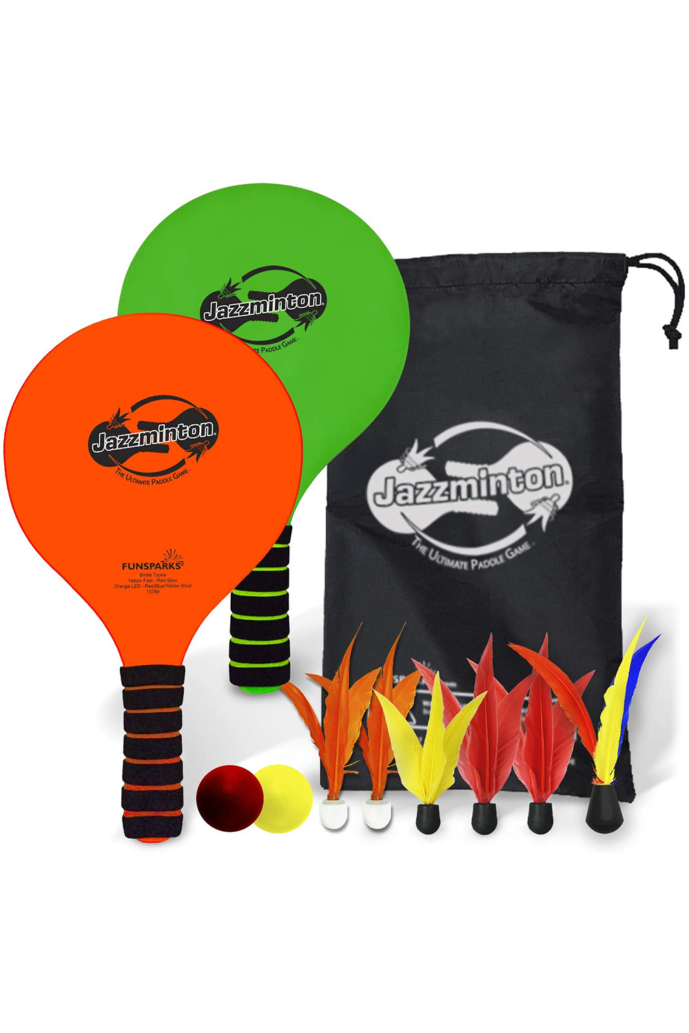 サーフミントン 全米大ヒット ビーチテニス パドルゲーム ボール 4個 ラケット 2本 メッシュバッグ セット 屋外 防水 おもちゃ