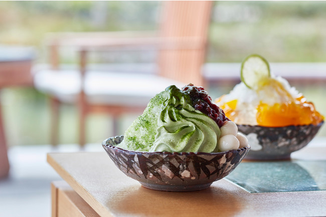 左から、宇治金時かき氷、柚子かき氷 左から、宇治金時かき氷、柚子かき氷