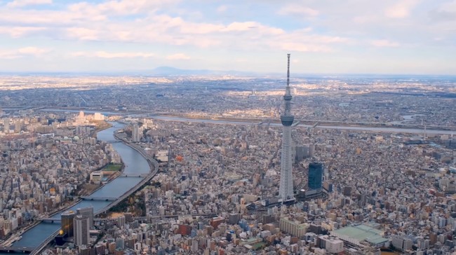 東京上空からの風景