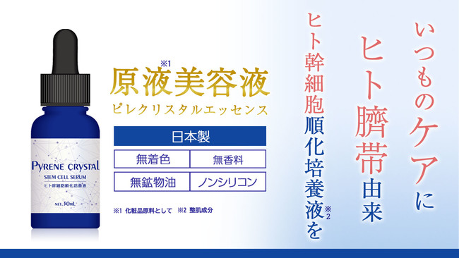 ヒト臍帯由来】ヒト幹細胞順化培養液(※1)を、原料メーカー✕製薬