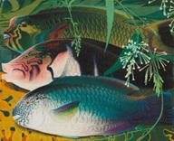 田中一村「熱帯魚三種」昭和48年 岡田美術館©2018 Hiroshi Niiyama