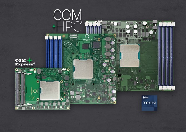 インテル Xeon D-1700およびD-2700プロセッサを搭載したコンガテックのサーバ・オン・モジュール （COM-HPC Server Size E、Size D、およびCOM Express Type 7フォームファクタ）